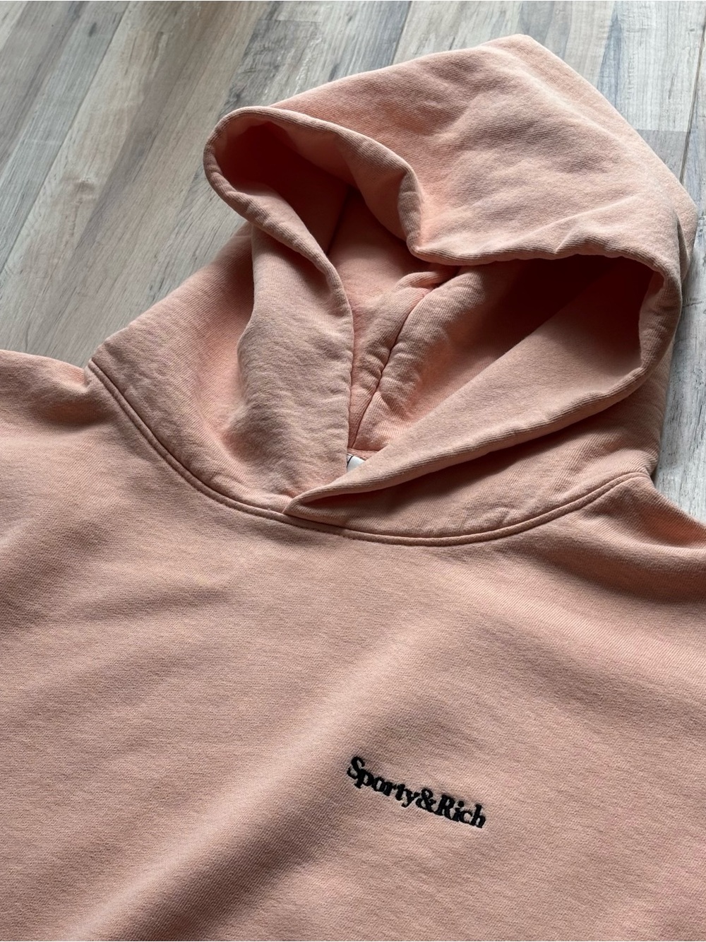 Sporty & Rich Made In USA Orange Cotton Pullover Hoodie Sweatshirt Unisex Large